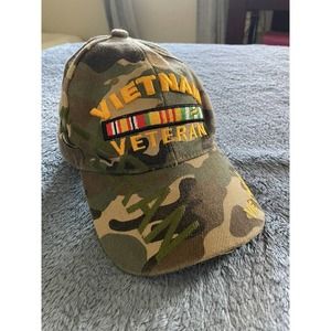 CTS Vietnam Veteran Hat Cap Camo‎ Adjustable